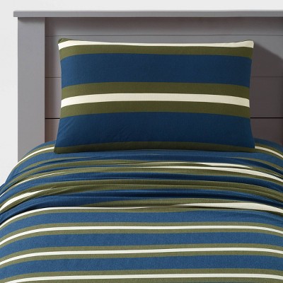 Teen Rugby Stripe Jersey Sheet Set - Makers Collective