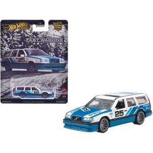 Volvo 850 Estate Wagon #25 Blue and White "Fast Wagons" Series Diecast Model Car by Hot Wheels - 1 of 3