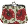CTM Women's Poppy Print Tapestry Coin Purse Wallet - 3 of 4