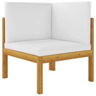 vidaXL Patio Lounge Set Outdoor Sectional Sofa with Cushions Solid Acacia Wood