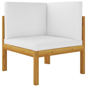 vidaXL Patio Lounge Set Outdoor Sectional Sofa with Cushions Solid Acacia Wood - 1 of 4