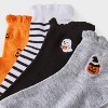 Women's 4pk Ruffle Cuff Jack O Lantern Ghost Embroidered Halloween Ankle Socks - Hyde and EEK! Boutique™ Heather Gray/Orange/Black 4 - 10 - 3 of 3