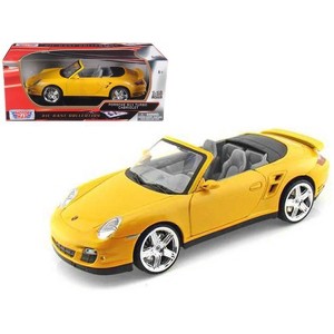 Porsche 911 (997) Turbo Convertible Yellow 1/18 Diecast Car Model by Motormax - 1 of 3