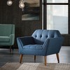 VYNXARIA Mid Century Modern lounge chair with arm support，Blue - 2 of 4