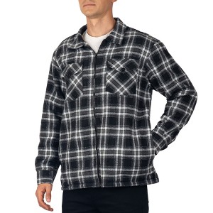 Alpine Swiss Mens Felix Fleece Lined Flannel Jacket Heavyweight Yet Soft Zip-Up Plaid Shirt Shacket Warm Winter Outerwear - 1 of 4