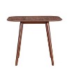 35" Square Dining Table, Mid-Century Modern Design, Tapered Splayed Legs, Durable Faux Wood Frame-- Frevyn - 2 of 4