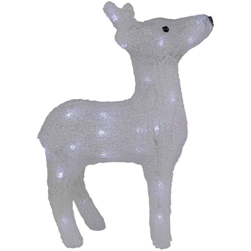 Northlight Lighted Commercial Grade Acrylic Reindeer Outdoor Christmas Decoration - 15" - Pure White LED Lights, 3 of 8