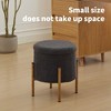 CAVINAS Modern Round Storage Ottoman Bench with Removable Lid, Ottoman Foot Stools, Versatile Footrest & Seat with Hidden Compartment - 2 of 4