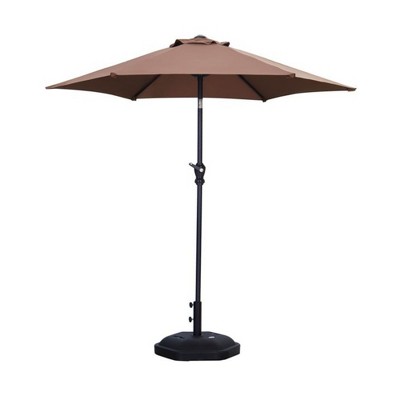 Ainfox 7.5ft Patio Umbrella With Umbrella Base
