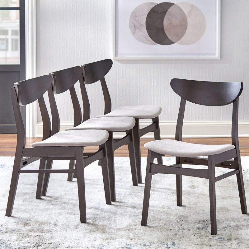 Set of 4 Parlin Dining Chairs Walnut - Buylateral, 3 of 6