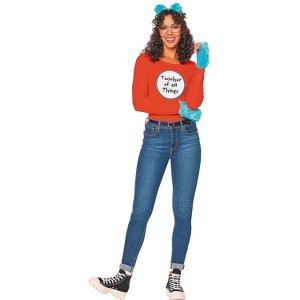 Dr. Seuss Adult Thing 1 Teacher of All Things Halloween Costume Accessory Kit - Red One Size - 1 of 1