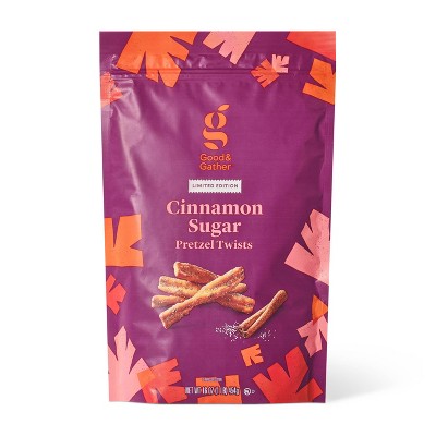 Fall Harvest Cinnamon Sugar Seasoned Pretzel Twists - 16oz - Good & Gather™