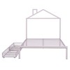 Okak Platform Bed Frame with House-Shaped Headboard and 2 Drawers Metal Storage Bed No Box Spring Needed Easy Assembly - 4 of 4