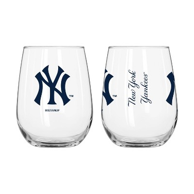 MLB New York Yankees Gameday Curved Beverage Glass - 16oz