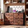 Furnulem Long Dresser for Bedroom TV Stand for 55'' TV Wide Storage Drawer Unit with 8 Fabric Bins Double Dresser for Bedroom Office Closet Entryway - 2 of 4