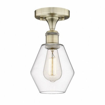 Cindyrella - 1 Light Semi-Flush Mount In Nautiical Style-10.25 Inches Tall and 6 Inches Wide