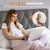 Upholstered Platform Bed Frame with Storage Drawers, Mattress Foundation with Solid Wooden Slats - 4 of 4