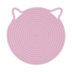 Unique Bargains Single Cat-Ear Shape Heat Resistant Trivet Mat Cotton 9.45"x9.45"x0.31" - 1 of 3