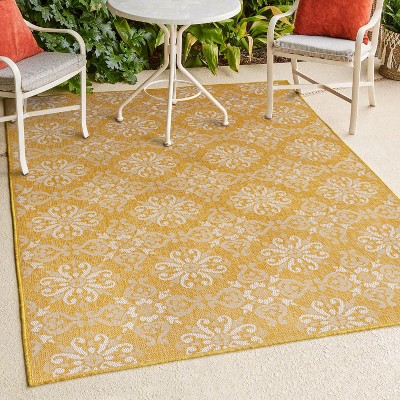 JONATHAN Y Amora Traditional Mediterranean Tile Design Indoor/Outdoor Area Rug