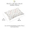 BreathableBaby Cotton Percale Pillowcase, For 13" x 18"/33 x 46 cm Toddler Pillow, Rainbows (2-Pack) - 3 of 4