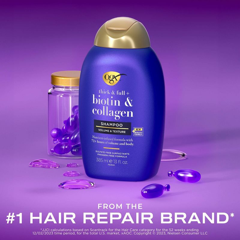 OGX Thick Full Biotin Collagen Salon Size Shampoo, 5 of 15