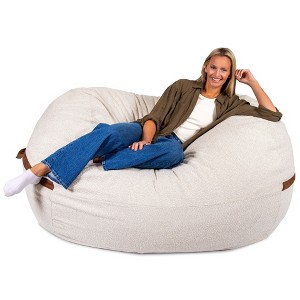 Big Joe Bean Bag Chair with Removeable Cover, Foam Filled, Multiple Sizes and Fabrics, All Ages - 1 of 4