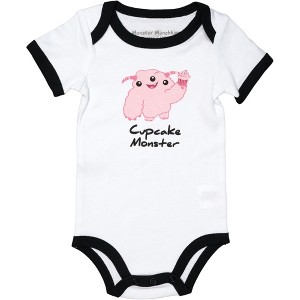 Pavilion Gift Company - Pink Cupcake Monster - 12-24 Months Bodysuit - Leotards and Bodysuits - 1 of 4