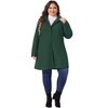 Agnes Orinda Women's Plus Size Elegant Single Breasted Detachable Hooded Trench Overcoats - 3 of 4