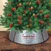 Christmas Metal Tree Collar w/ 30 Inch Diameter Base for Holiday Decor White\Silver - image 4 of 4