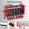 4-Layer Power Tool Organizer Wall Mount, 400Lbs Garage Storage Rack with 8 Cordless Drill Holder, Heavy Duty Utility Shelf - 3 of 4