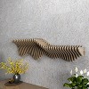 HomeStock Parametric 36 inch Floating Shelf TV Unit Modern Geometric Wooden Wall Piece Decor Natural Oak Color 3D Wavy Living and Gaming Room Shelf - 2 of 4