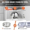 VEVOR Roll Top Chafing Dish Buffet Set, 6 Qt 2 Pack, Stainless Steel Chafer with 2 Full Size Pans, Round Catering Warmer Server - 4 of 4