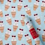 100 sq ft 'Stay Cool' Snowman Cone Gift Wrap - Wondershop™