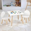 VEVOR Kids Table and 2 Chairs Set, Children Multi-Activity Table for Art, Craft, Reading, Learning, 1 Table and 2 Chairs,White - 2 of 4