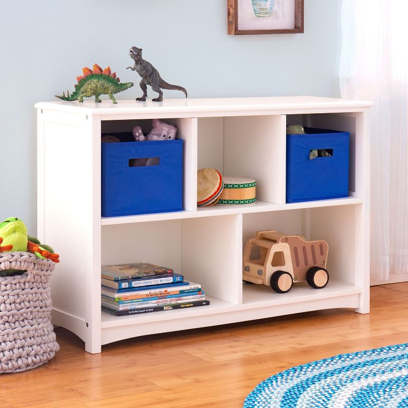 Guidecraft Kids' Classic Bookshelf: Children's Wooden Storage Shelf, Bedroom and Playroom Bookcase, Toy Cubby Organizer w/ Bins, 3 of 8
