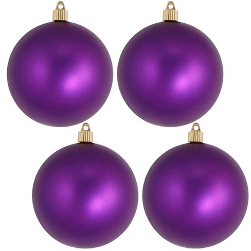 Christmas By Krebs - Plastic Shatterproof Ornament Decoration - Velvet Diva  Purple, 4 3/4 Inch (120mm) [4 Count] : Target