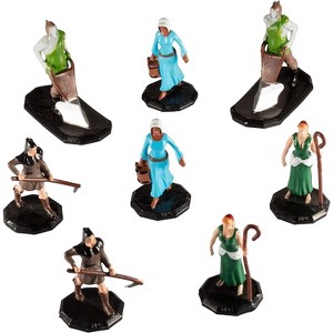 Monster Protectors Townsfolk Mini Fantasy Figures- 8pc Hand-Painted Fieldworkers Non Player Character Miniatures -1" Hex-Sized Use w Tabletop Games - 1 of 4