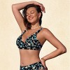 Women's Floral Print Plunge DD+ Bikini Top - Cupshe - 2 of 4