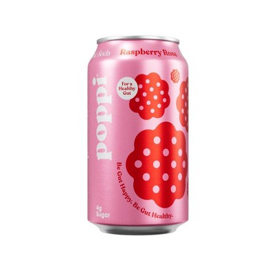 Poppi Raspberry Rose Prebiotic Soda - 12 fl oz Can_4