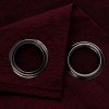 RT Designer Collection Percy Jacquard Luxurious Decorative Grommet 2 Pack Curtain Panel  36" x 84" Burgundy - 4 of 4