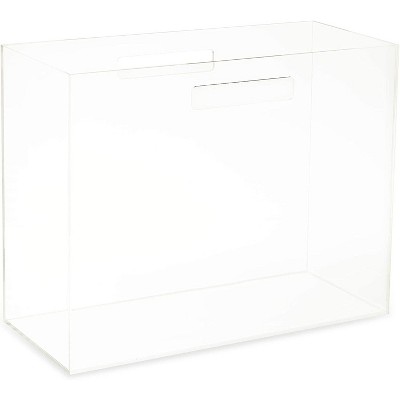 Okuna Outpost Clear Acrylic File Storage Organizer for Office, Desktop Storage (12.7 x 5.7 x 10 in)