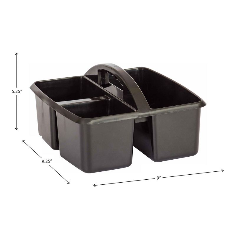 Teacher Created Resources® Plastic Storage Caddy, Black, Pack of 6, 5 of 7