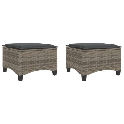 vidaXL Garden Stool Grey, Dark Grey
