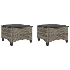vidaXL Garden Stool Grey, Dark Grey - 1 of 4
