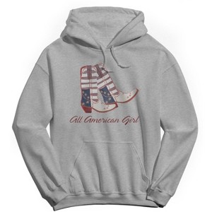 Social Collective Men's All American Girl Americana 4Th Of July Long Sleeve Graphic Cotton Sweatshirt Hoodie - 1 of 4
