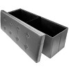 Sorbus 43 inch Faux Leather Storage Bench - for Bedroom, Entryway, Coffee Table, Bed end, Footrest, Foot Stool - 4 of 4