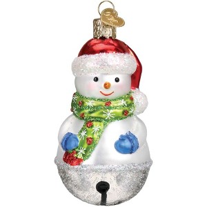 Old World Christmas Blown Glass Ornament for Christmas Tree, Jingle Bell Snowman - 1 of 4