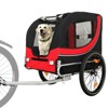 VisioGear Large Folding Bike Stroller for Dogs, 120LB Capacity Pet Carrier, Black & Red, 49.21"*26.77"*36.22" - 2 of 4