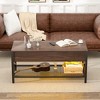 Aheaplus Lift Top Coffee Table with USB Port and LED light, Adjustable Living Room Table - 2 of 4