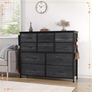 Jojoka Dresser for Bedroom, 10 Drawers Fabric Storage Drawer, Dressers & Chest of Drawers with Side Pockets - 1 of 4
